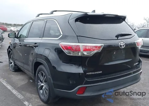 2016 Toyota Highlander Xle V6 z USA, uszkodzony, nr VIN 5TDJKRFH3GS338760